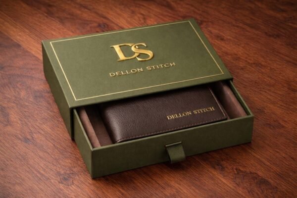 Premium Dark Brown Leather Bi-fold Wallet