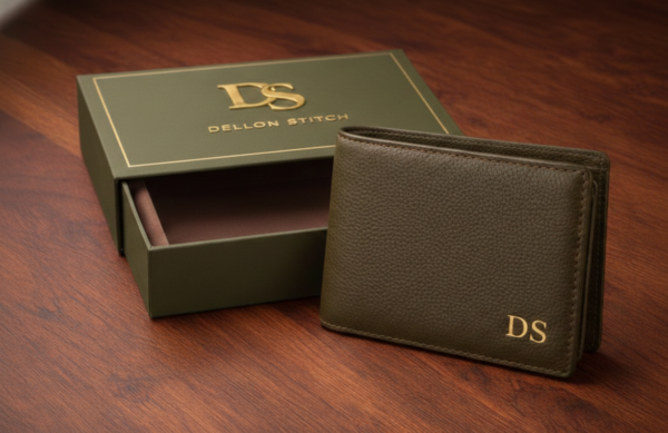 Premium Olive Green Leather Wallet